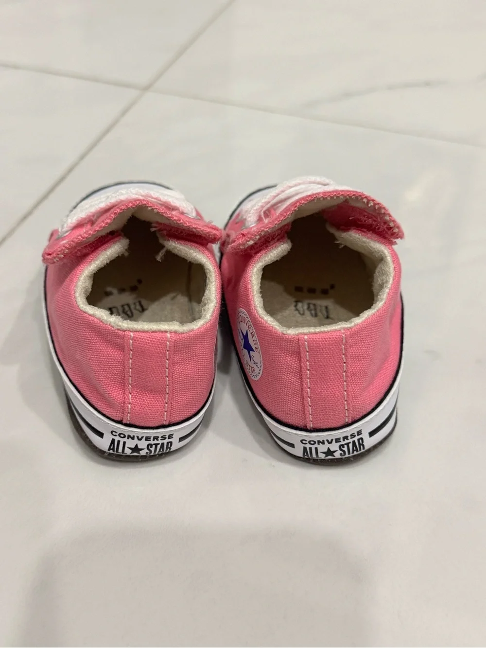 Converse Kids Pink Canvas Sneakers with White Accents